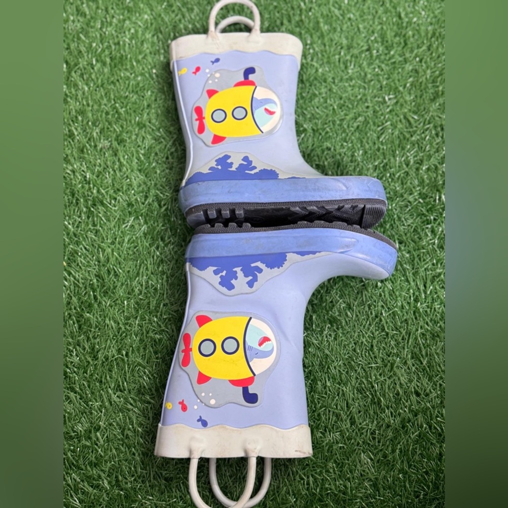 Kids Submarine Print Rain Boots‎ Size 8